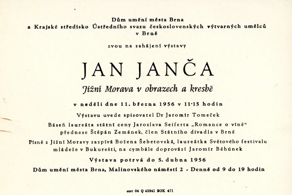 Jan Janča. Jižní Morava v obrazech a kresbách